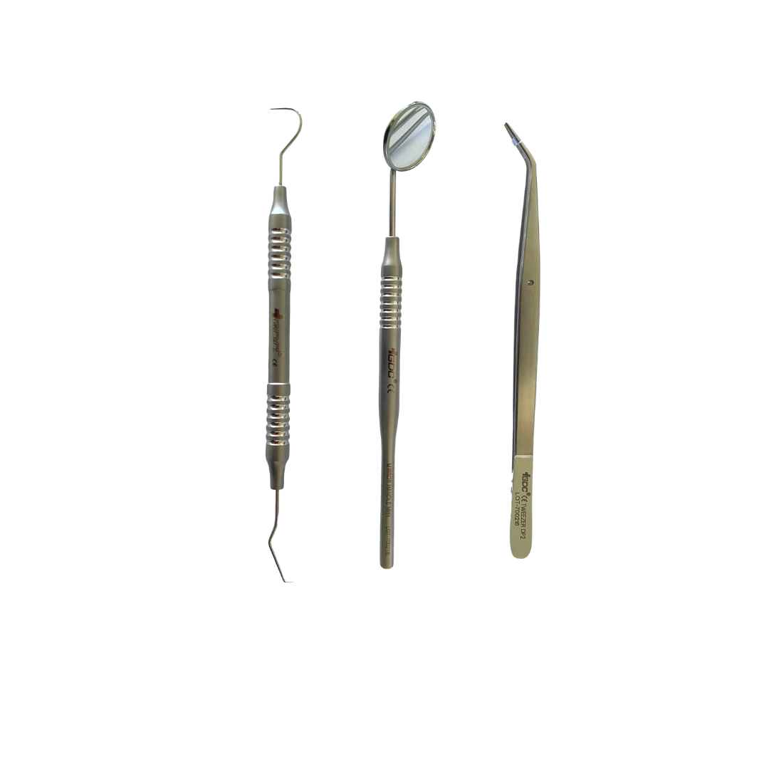 Examination Kit - Probe, Mirror & Tweezers